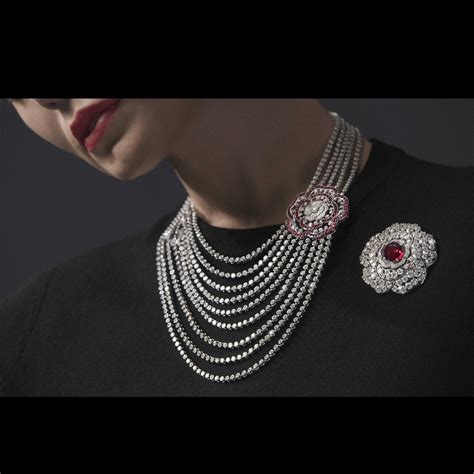 chanel chamelia 1.5|Chanel camellia diamond jewelry.